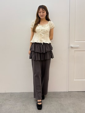 「アイテム（パンプス）」を使った、YUKIさん（レディース・163cm）の夏コーディネート