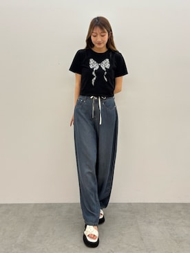 「CALNAMUR（カルナムール）のアイテム（サンダル）」を使った、YUKIさん（骨格ナチュラル・レディース・163cm）の夏コーディネート