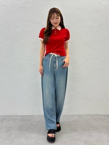 CALNAMUR LAYERED LOOSE DENIM/レイヤードルーズデニム LAYERED LOOSE DENIM/レイヤードルーズデニム[品番：MKSW0063337