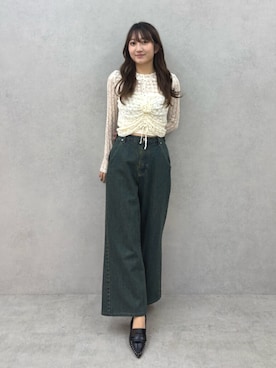 「CALNAMUR（カルナムール）のアイテム」を使った、YUKIさん（レディース・163cm）の春コーディネート