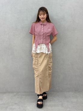 「CALNAMUR（カルナムール）のアイテム（サンダル）」を使った、YUKIさん（骨格ナチュラル・レディース・163cm）の夏コーディネート
