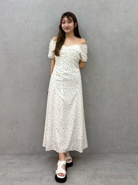 「CALNAMUR（カルナムール）のアイテム（ワンピース/ドレス）」を使った、YUKIさん（レディース・163cm）の夏コーディネート