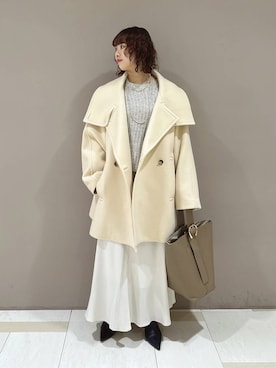 「アイテム（ピーコート）」を使った、babyloneyaeさん（レディース・157cm）の秋コーディネート