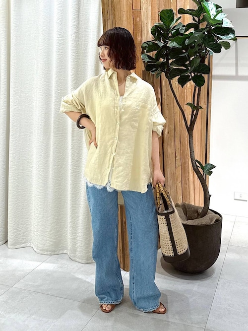 ビッグシルエットリネンシャツ BABYLONE｜リネンBIGシルエットシャツ | Rakuten Fashion(楽天