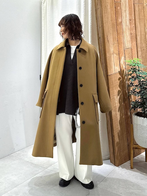 セール】ダブルメルトンステンカラーコート（ステンカラーコート