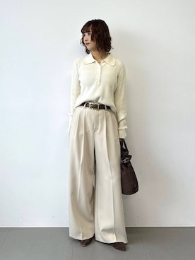 「アイテム（ネックレス、ブラウン系）」を使った、babyloneyaeさん（レディース・157cm）の冬コーディネート