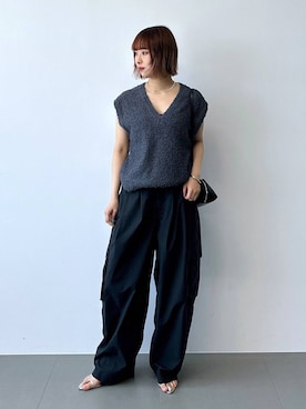 「アイテム（カーゴパンツ）」を使った、babyloneyaeさん（レディース・157cm・20代）の夏コーディネート