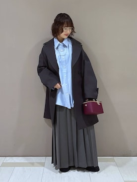 「アイテム（ピーコート）」を使った、babyloneyaeさん（レディース・157cm）の秋コーディネート