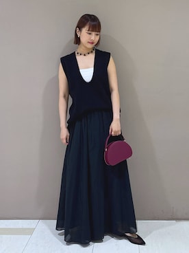 「アイテム（ベスト）」を使った、babyloneyaeさん（レディース・157cm・20代）の夏コーディネート