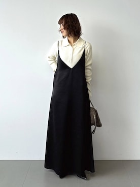 「おでかけ」｜「アイテム（ワンピース/ドレス）」を使った、babyloneyaeさん（レディース・157cm）の冬コーディネート