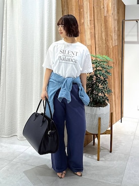 「AULENTTI（オウレンティ）のアイテム」を使った、babyloneyaeさん（レディース・157cm）の春コーディネート