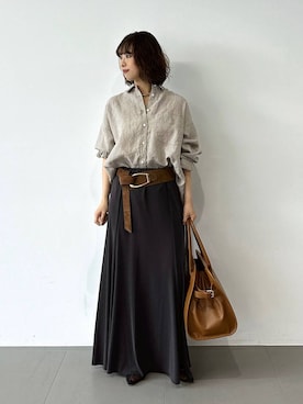 「AULENTTI（オウレンティ）のアイテム」を使った、babyloneyaeさん（レディース・157cm）の春コーディネート