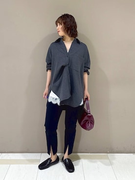 「MOHI（モヒ）のアイテム」を使った、babyloneyaeさん（レディース・157cm）の秋コーディネート