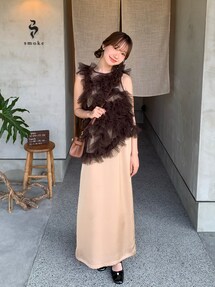 NOTREemor（ノートルエモア）の「asymmetry tulle tops（シャツ
