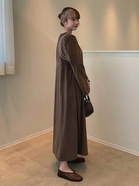 「JUNOAH（ジュノア）のアイテム（ワンピース/ドレス）」を使った、misuzuさん（レディース・161cm）の春コーディネート
