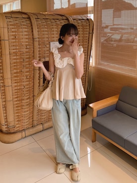 「しまむら（シマムラ）のアイテム」を使った、misuzuさん（レディース・160cm）の夏コーディネート