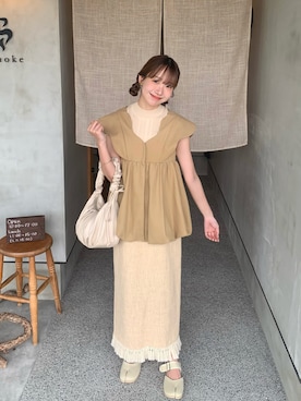 「アイテム（サンダル）」を使った、misuzuさん（レディース・161cm）の夏コーディネート