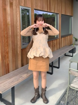 「アイテム（リング）」を使った、misuzuさん（レディース・160cm）の秋コーディネート