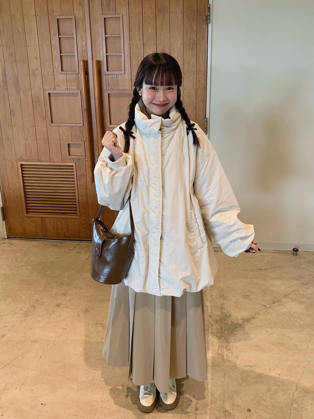 apres jour clair】バルーン中綿アウターを使った人気ファッション