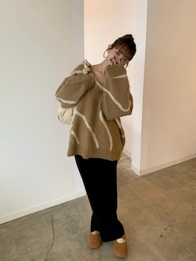 「アイテム（ニット/セーター）」を使った、misuzuさん（レディース・160cm）の秋コーディネート