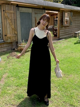 「タンクトップ」｜「アイテム（アクセサリー）」を使った、misuzuさん（レディース・160cm）の秋コーディネート