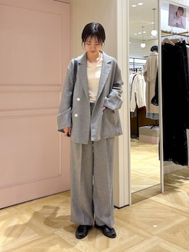 「LOWRYS FARM（ローリーズファーム）のヤワラカルイ２ＷＡＹショルダーＢＡＧ 115210（ショルダーバッグ、ブラック系）」を使った、もりこさん（レディース）の春コーディネート