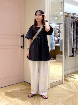 「LOWRYS FARM（ローリーズファーム）のアイテム（ショルダーバッグ）」を使った、もりこさん（レディース・164cm）の夏コーディネート