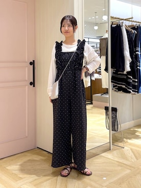 「アイテム（オールインワン・サロペット、その他）」を使った、もりこさん（レディース・164cm）の秋コーディネート