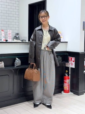 「アイテム（カバーオール）」を使った、もりこさん（レディース・164cm）の秋コーディネート