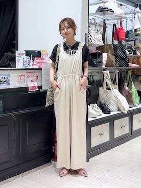 「アイテム（サロペット/オーバーオール）」を使った、もりこさん（レディース・164cm・20代）の夏コーディネート