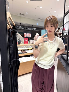 「アイテム（カーディガン/ボレロ）」を使った、もりこさん（レディース・164cm）の夏コーディネート