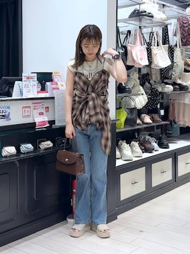 「アイテム（ボストンバッグ）」を使った、もりこさん（レディース・164cm・20代）の夏コーディネート