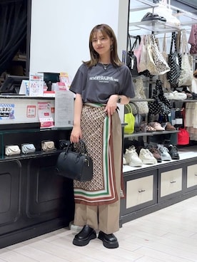 「アイテム（ストール/ショール）」を使った、もりこさん（レディース・164cm）の夏コーディネート