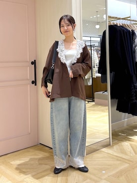 「アイテム（バレエシューズ）」を使った、もりこさん（レディース・164cm）の秋コーディネート