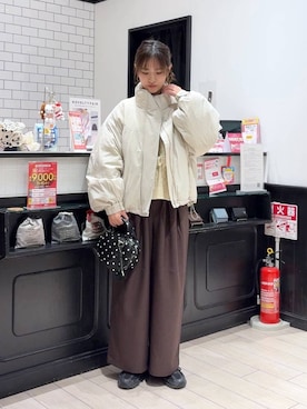 「アイテム（ポロシャツ）」を使った、もりこさん（レディース・164cm）の秋コーディネート