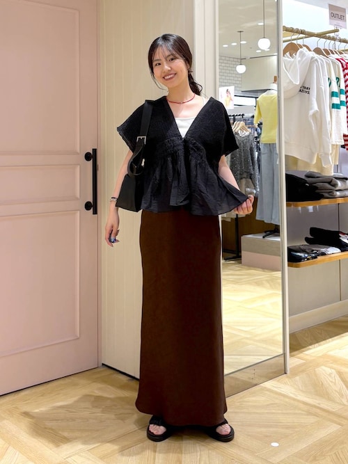 ヨウリュウシャーリングショートフレンチスリーブ 661674（シャツ