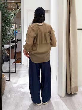 「シアーシャツ」｜ウッチーさん（骨格ストレート・レディース・170cm）の夏コーディネート