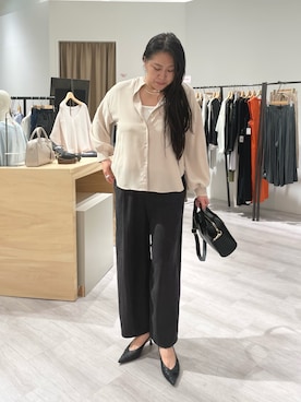 「骨格ナチュラル」｜ウッチーさん（レディース・170cm）の夏コーディネート