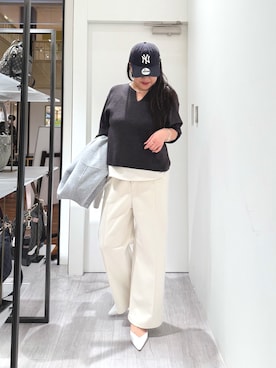 「アイテム（ノーカラージャケット）」を使った、ウッチーさん（骨格ストレート・レディース・170cm）の秋コーディネート