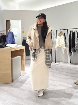 「アイテム（その他アウター）」を使った、ウッチーさん（レディース・170cm）の秋コーディネート