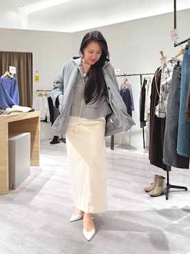 「アイテム（パーカー）」を使った、ウッチーさん（レディース・170cm）の秋コーディネート