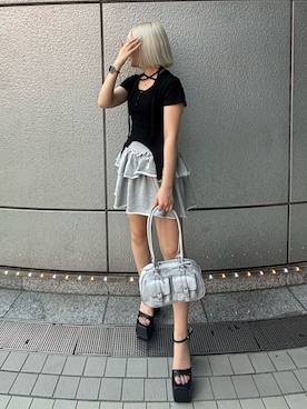 「アイテム（スカート）」を使った、ayumiさん（レディース・152cm）の夏コーディネート