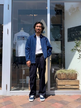 「アイテム（デニムジャケット）」を使った、KUROKAWA DAIKIさん（メンズ・168cm）の夏コーディネート
