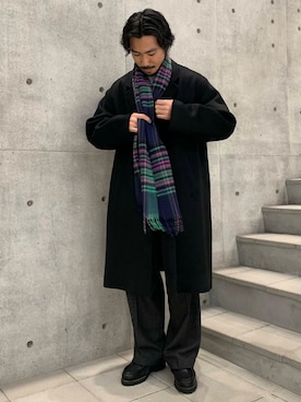 「URBAN RESEARCH（アーバンリサーチ）のアイテム（ドレスシューズ）」を使った、KUROKAWA DAIKIさん（メンズ・168cm）の冬コーディネート