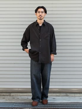 「URBAN RESEARCH（アーバンリサーチ）の『別注』Le Yucca’s×URBAN RESEARCH　YEB2 LOAFER SUEDE（ローファー）」を使った、KUROKAWA DAIKIさん（メンズ・168cm）の秋コーディネート