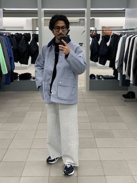 「カシミヤ」｜「アイテム（アクセサリー）」を使った、KUROKAWA DAIKIさん（メンズ・168cm）の冬コーディネート