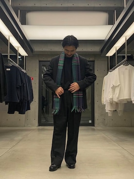 「URBAN RESEARCH（アーバンリサーチ）のアイテム（ドレスシューズ）」を使った、KUROKAWA DAIKIさん（メンズ・168cm）の冬コーディネート