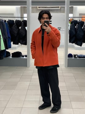 「URBAN RESEARCH（アーバンリサーチ）のアイテム（その他アウター）」を使った、KUROKAWA DAIKIさん（メンズ・168cm）の冬コーディネート