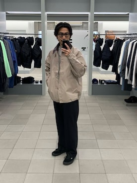「Barbour（バブアー）のアイテム（ナイロンジャケット）」を使った、KUROKAWA DAIKIさん（メンズ・168cm）の冬コーディネート