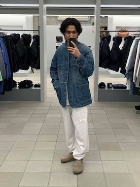 「アイテム（カバーオール）」を使った、KUROKAWA DAIKIさん（メンズ・168cm）の冬コーディネート